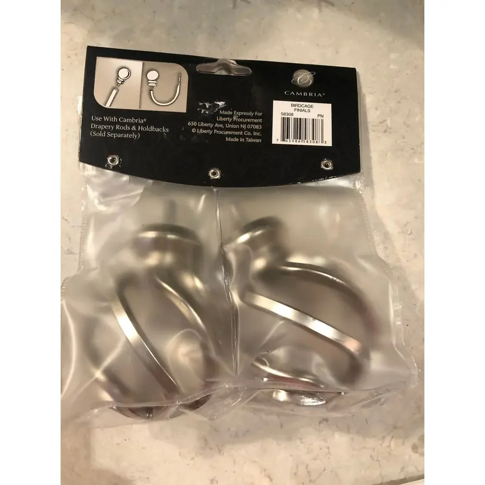 Bed Bath Beyond Cambria Finials Curtain Rods Polished Nickel